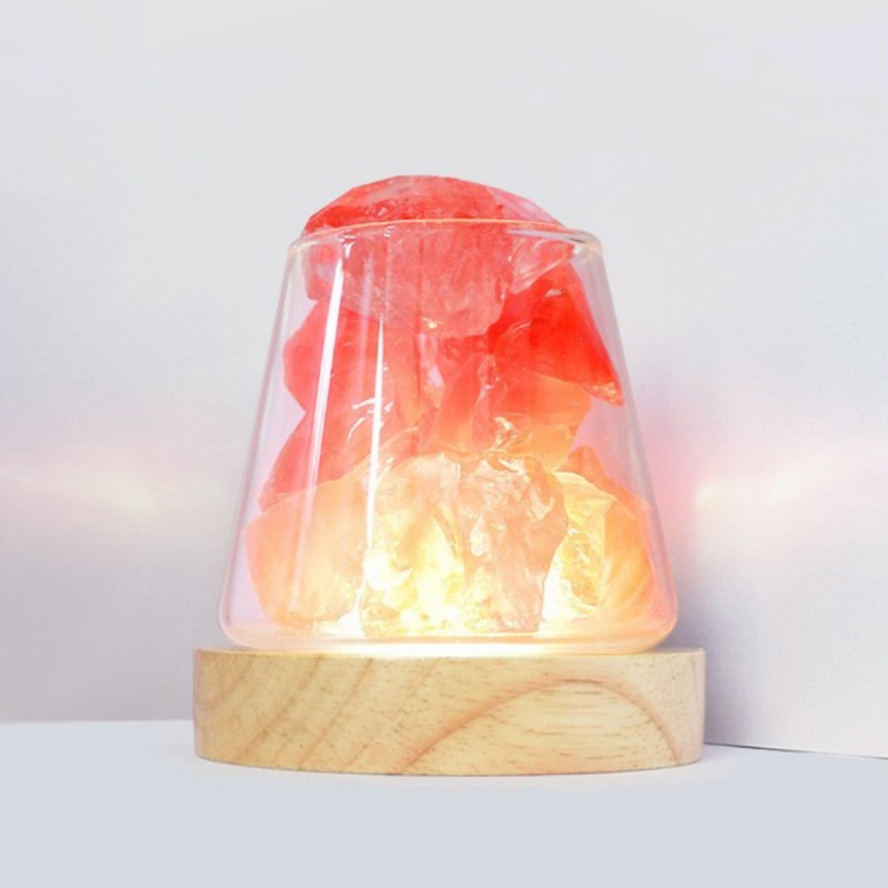Indoor Crystal Stone Aromatherapy with USB Wooden Base