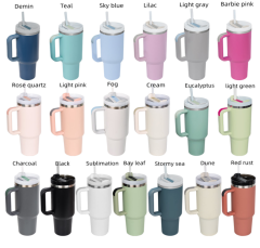 40oz Tumbler With Handle and Straw
