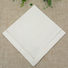100% Linen Dinner Napkins With Hemstitched