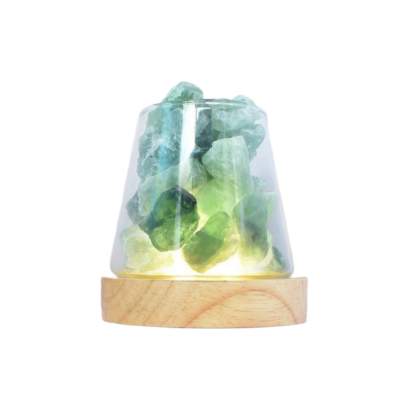 Indoor Crystal Stone Aromatherapy with USB Wooden Base