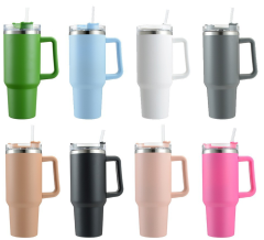 40oz Tumbler With Handle and Straw