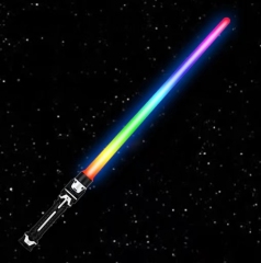 Induction laser sword