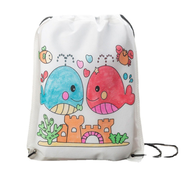 Graffiti Non-Woven Drawstring Backpack