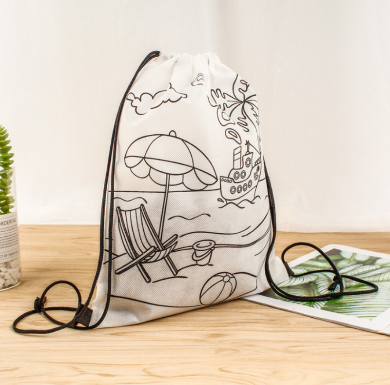 Graffiti Non-Woven Drawstring Backpack