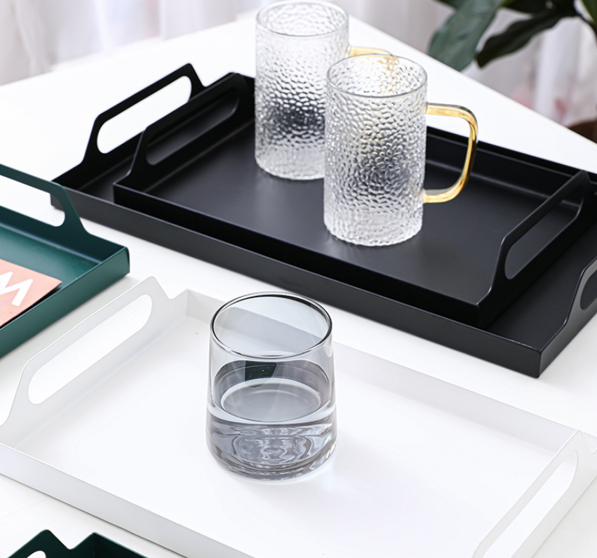 Household Water Cup Wrought Iron Storage Tray