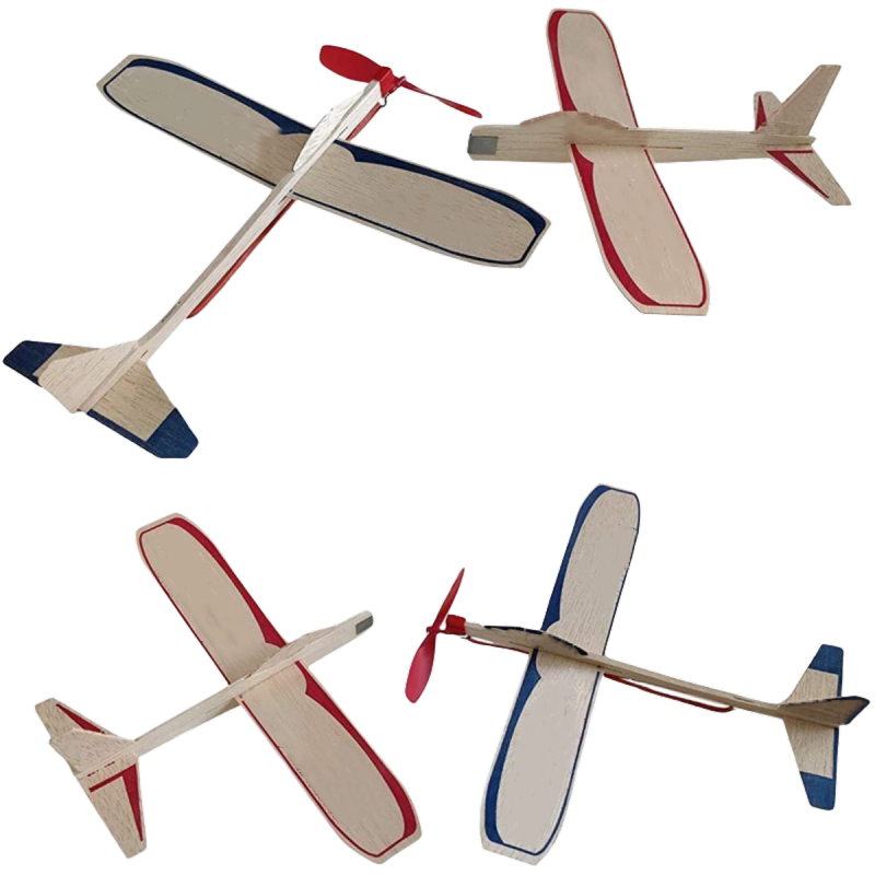 DIY Balsa Wood Airplane Model for Kids Learning