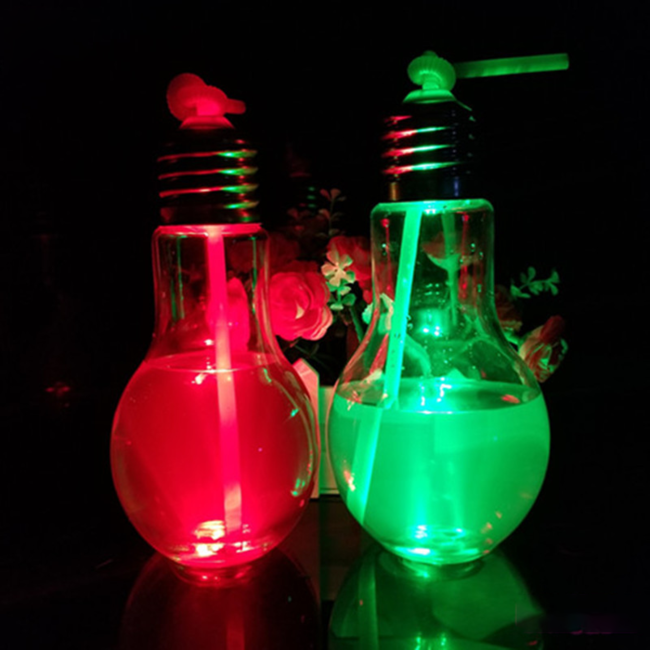 Clear Plastic Light Bulb Shaped Bottles