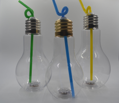 Clear Plastic Light Bulb Shaped Bottles