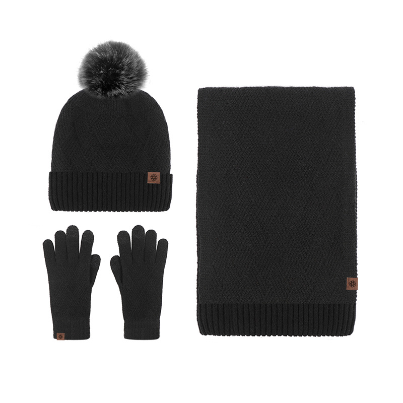 Winter Hat Gloves Scarf Set 3 in 1