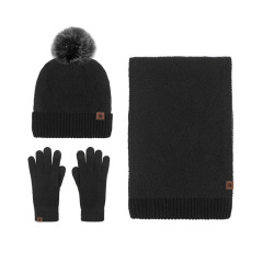 Winter Hat Gloves Scarf Set 3 in 1