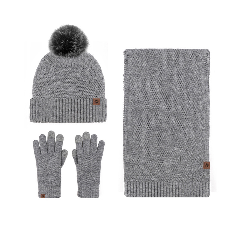 Winter Hat Gloves Scarf Set 3 in 1