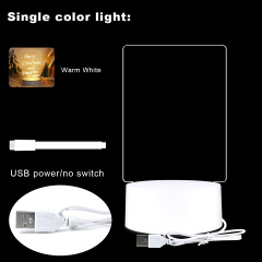 Acrylic Writing Pad With Pen Led Light