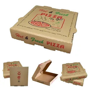 Custom Full Color Imprint Kraft Corrugated Pizza Boxes