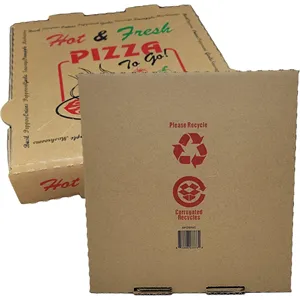 Custom Full Color Imprint Kraft Corrugated Pizza Boxes