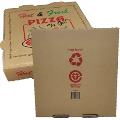 Custom Full Color Imprint Kraft Corrugated Pizza Boxes