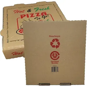 Custom Full Color Imprint Kraft Corrugated Pizza Boxes