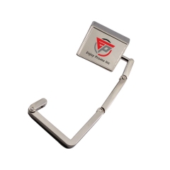 Compact Square Zinc Alloy Hanging Bag Hook and Bag Holder