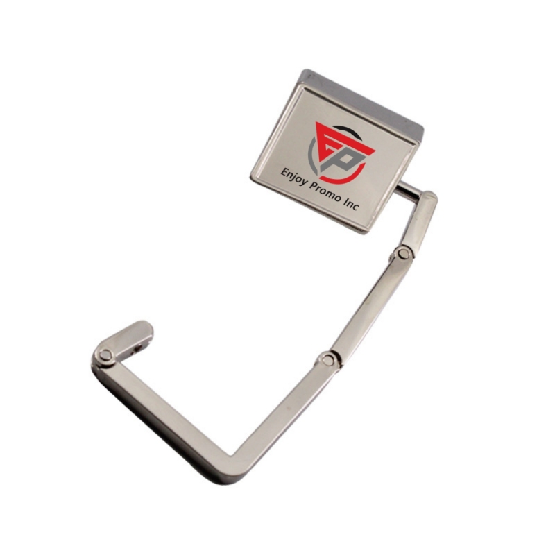 Compact Square Zinc Alloy Hanging Bag Hook and Bag Holder