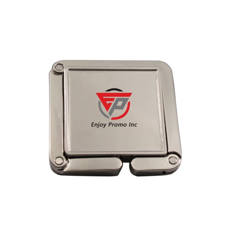 Compact Square Zinc Alloy Hanging Bag Hook and Bag Holder