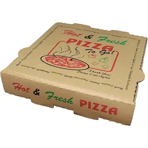 Custom Full Color Imprint Kraft Corrugated Pizza Boxes