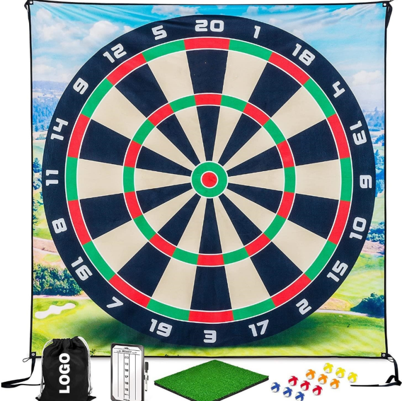 Golf Chipping Game with Sticky Balls and Darts