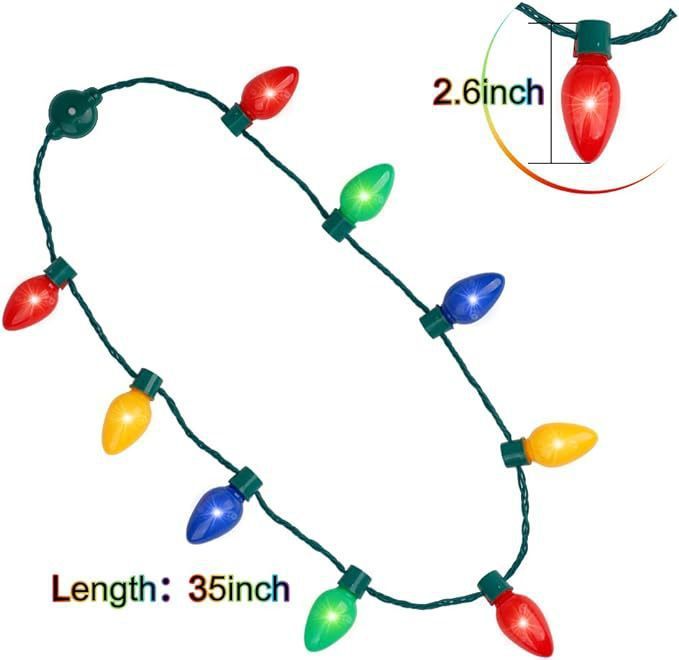 Christmas Light Bulb Necklace