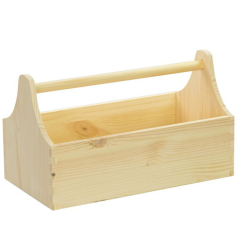 Gift Basket With Handles Wooden Toolbox Tote Baske