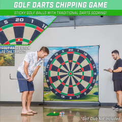 Golf Chipping Game with Sticky Balls and Darts