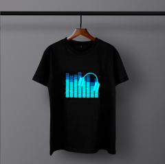 LED T Shirt Sound Activated Light Up Rave Shirts