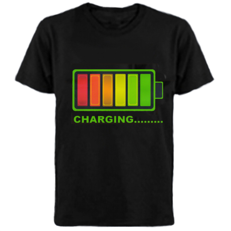 LED T Shirt Sound Activated Light Up Rave Shirts
