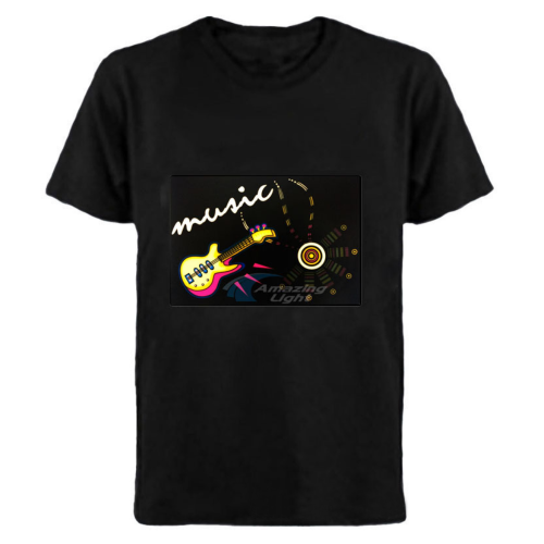 LED T Shirt Sound Activated Light Up Rave Shirts