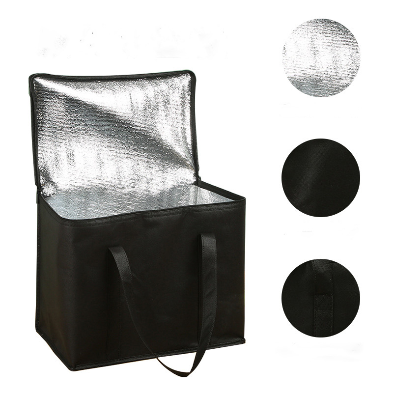 Insulated Food Delivery Bag, Reusable Shopping Grocery Tote