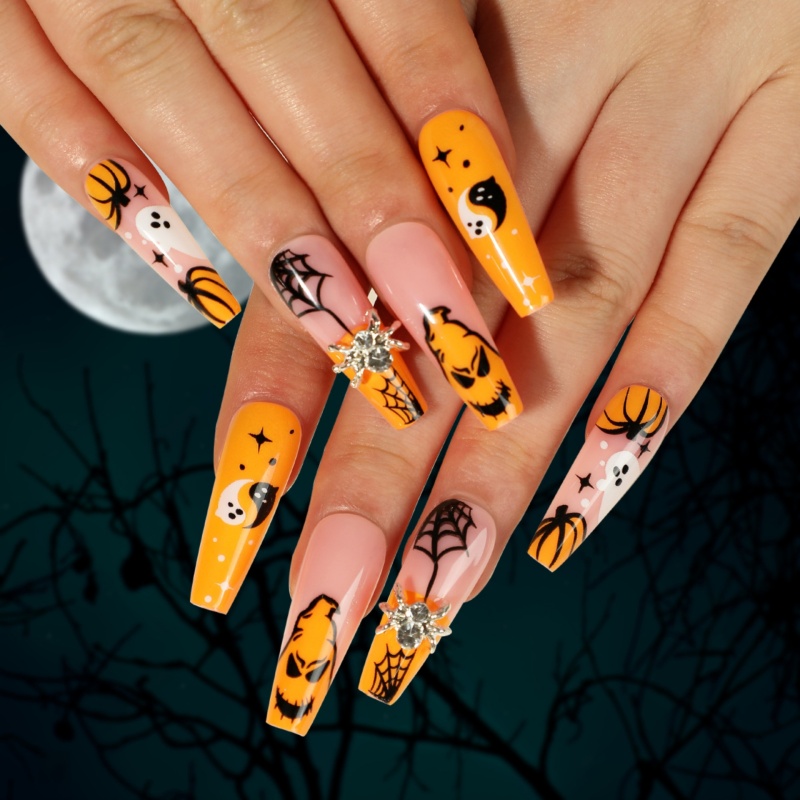 Halloween Press On Nails Manicure Nails