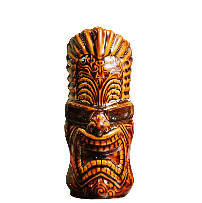 Bar Tiki Cocktail Glass Hawaiian Ceramic Mug