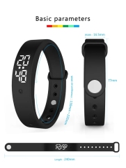 Vibration Reminder Silicone Smart Bracelet