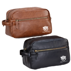 Soft PU Zipped Travel Toiletry Bag