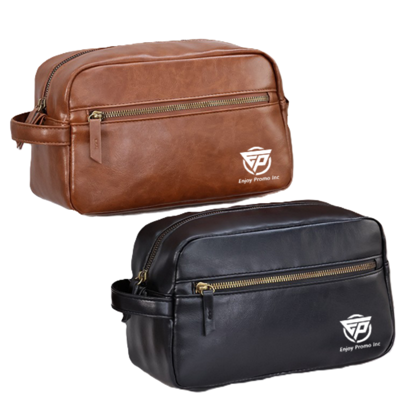 Soft PU Zipped Travel Toiletry Bag