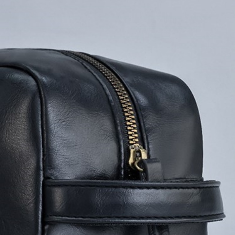 Soft PU Zipped Travel Toiletry Bag