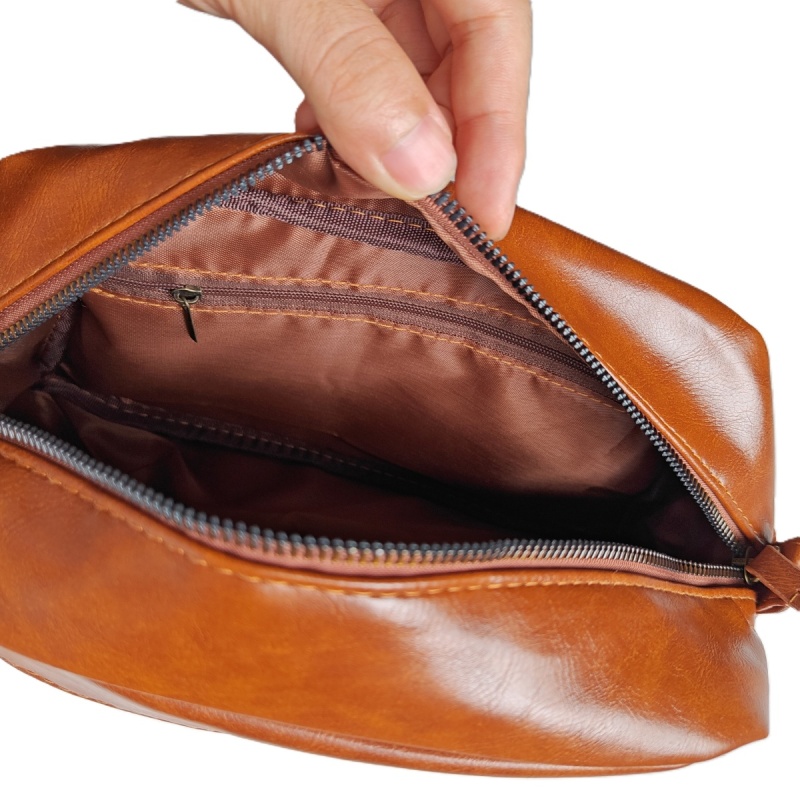 Soft PU Zipped Travel Toiletry Bag