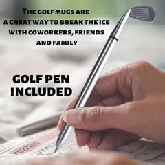 10oz Pitch Putt ceramic mug W/Pen And Mini Golf Ball