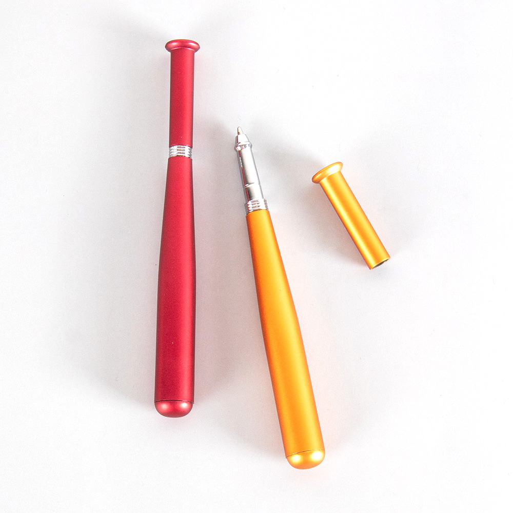 Baseball Bat Ballpoint Pens w/ Black Gel Ink, Baseball Gifts