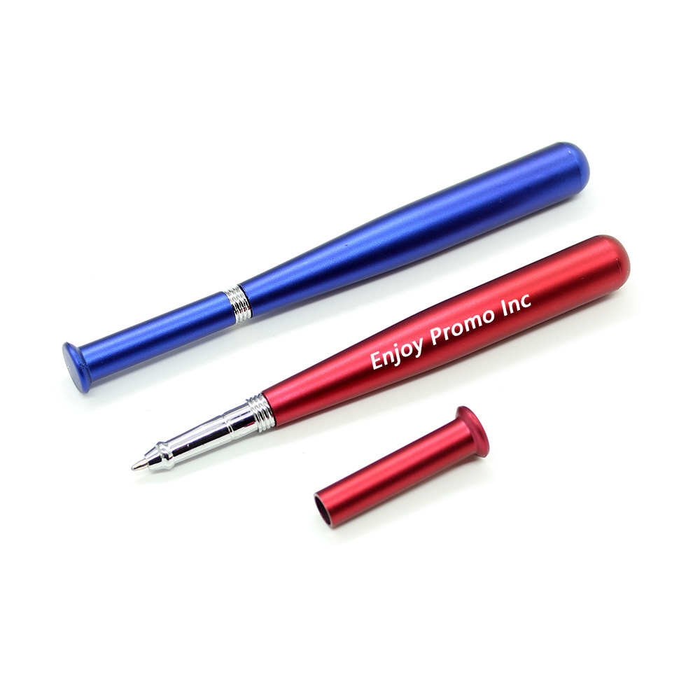 Baseball Bat Ballpoint Pens w/ Black Gel Ink, Baseball Gifts