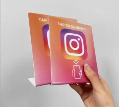 Social Media Sign NFC Plate-All-in-One QR Code Display