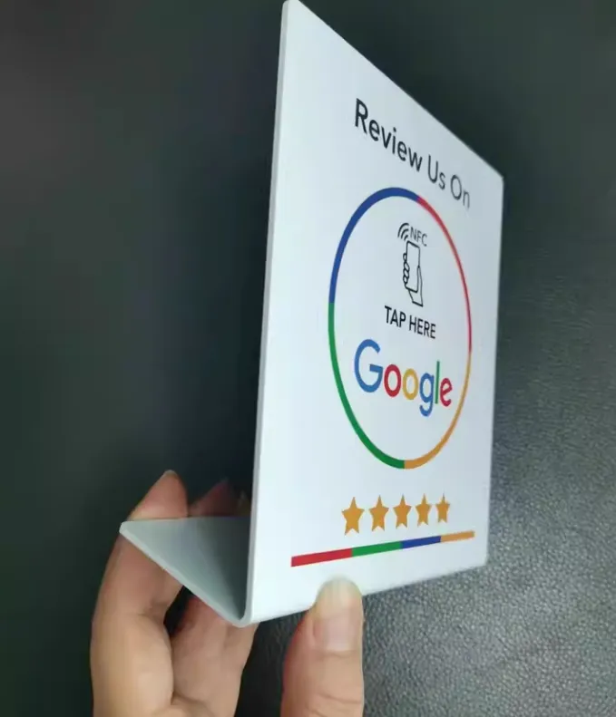 Social Media Sign NFC Plate-All-in-One QR Code Display