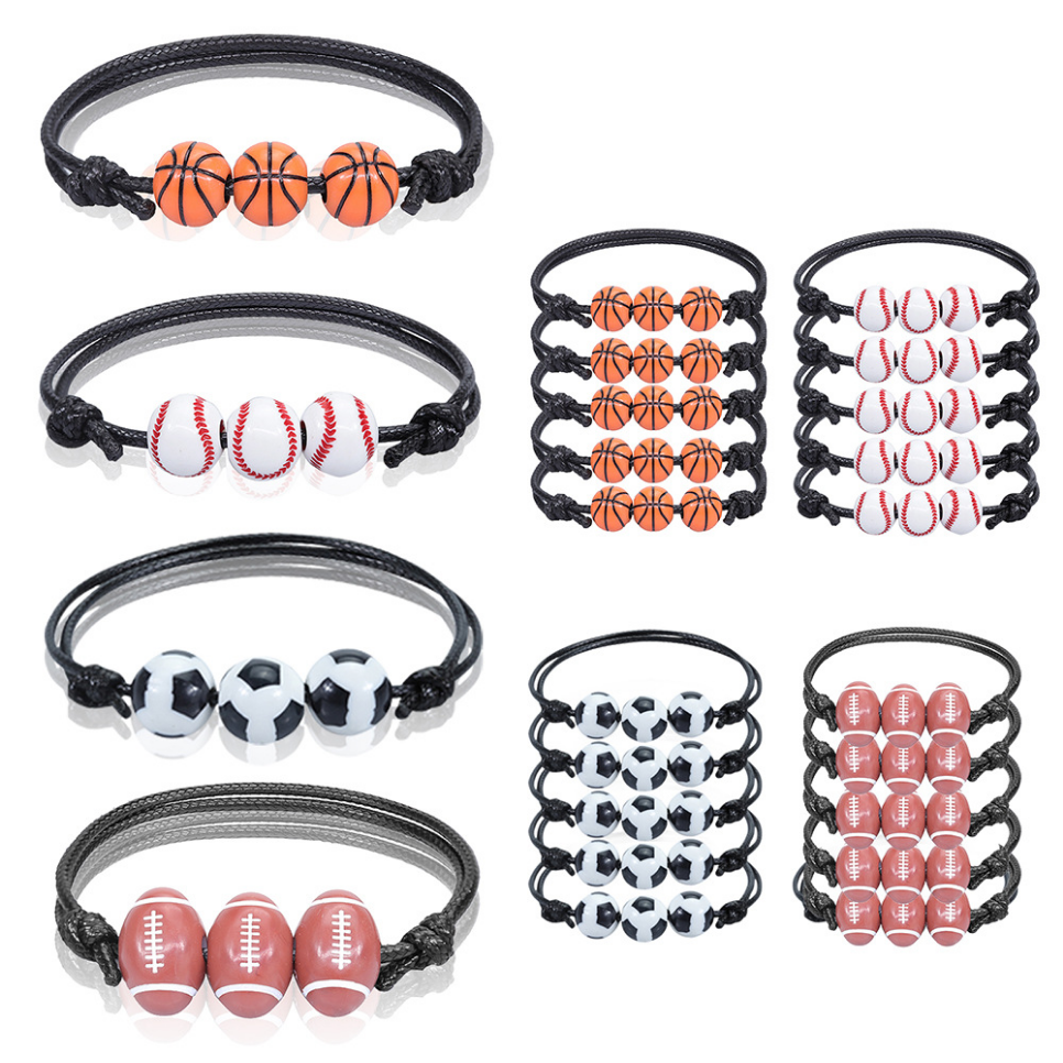 Basketball/Football/Soccer/Baseball/Rugby Beads Bracelet