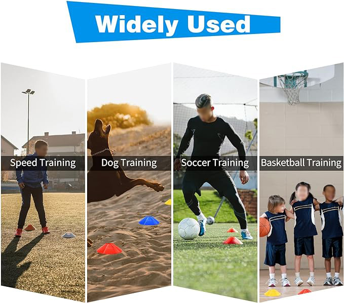 Soccer Cones with Carry Bag and Holder for Training,50 Pack