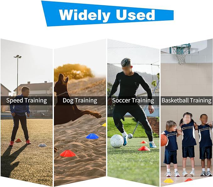 Soccer Cones with Carry Bag and Holder for Training,50 Pack