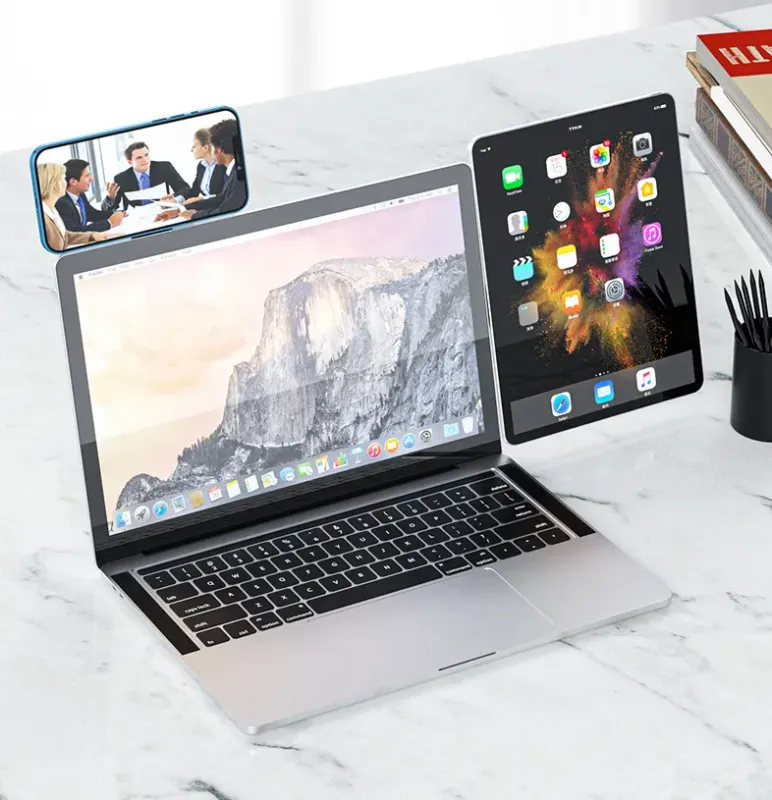 Laptop Screen Side Phone Mount
