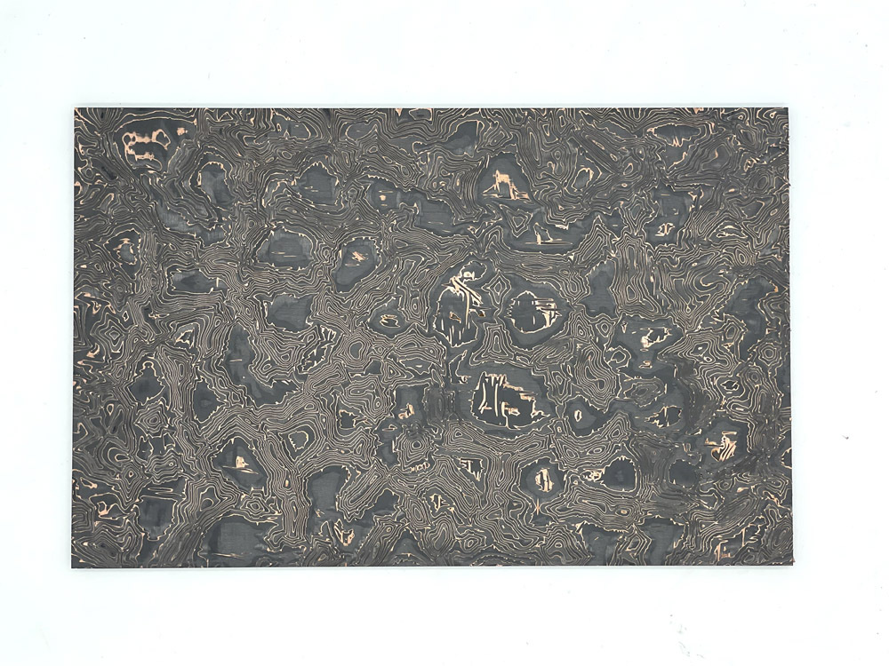 Fluid Pattern Carbon Fiber - Copper- "Death Valley"