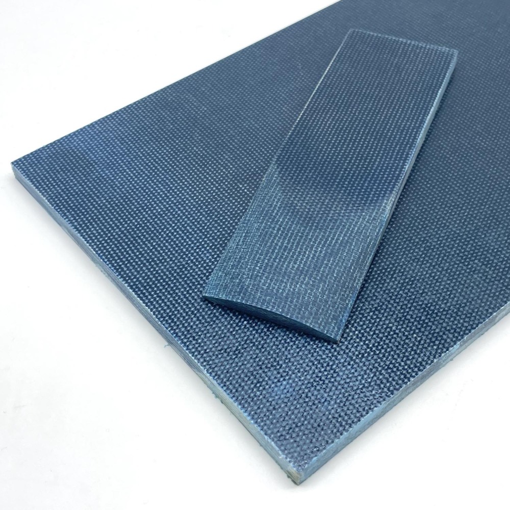 Coarse Weave Blue Canvas Micarta Scales/Sheets - Micarta Knife Handle Material